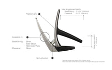 Cargar imagen en el visor de la galería, capo para guitarra plateado