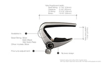 Cargar imagen en el visor de la galería, capo para guitarra plateado