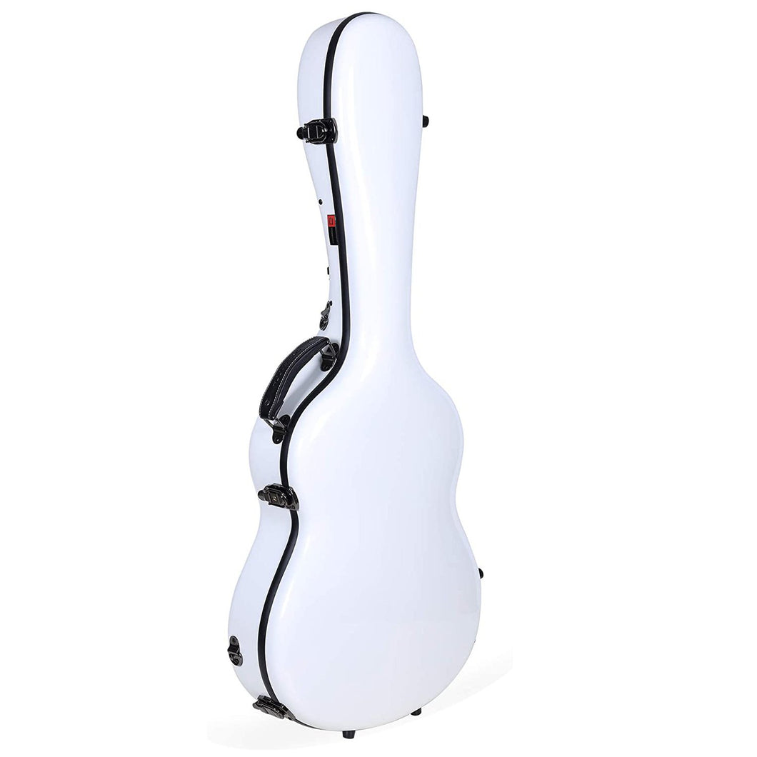 estuche para guitarra de fibra de vidrio color blanco